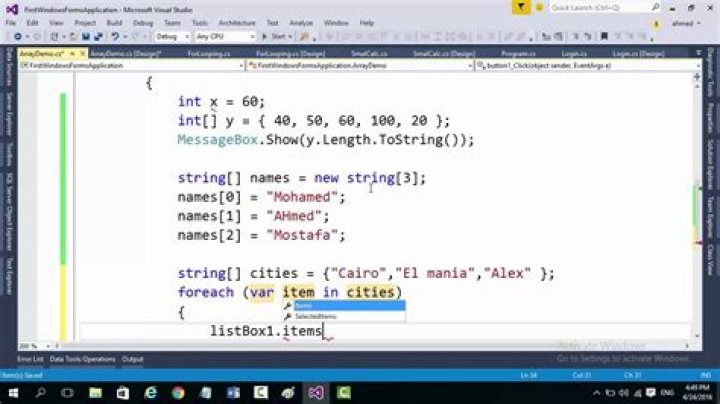 What is an array in C sharp