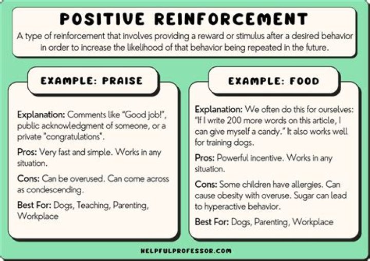 What is an example of reinforcement for work