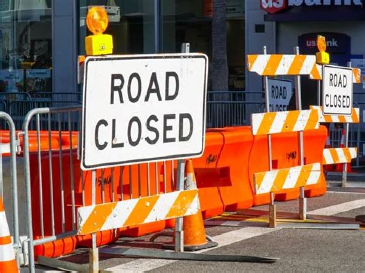 What is an orange barricade used for