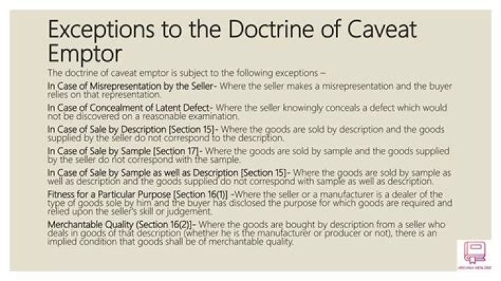 What is caveat emptor explain