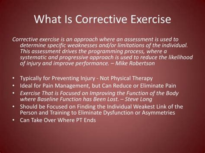 What is corrective exercise