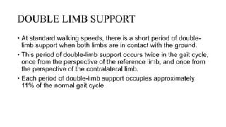 What is double limb support