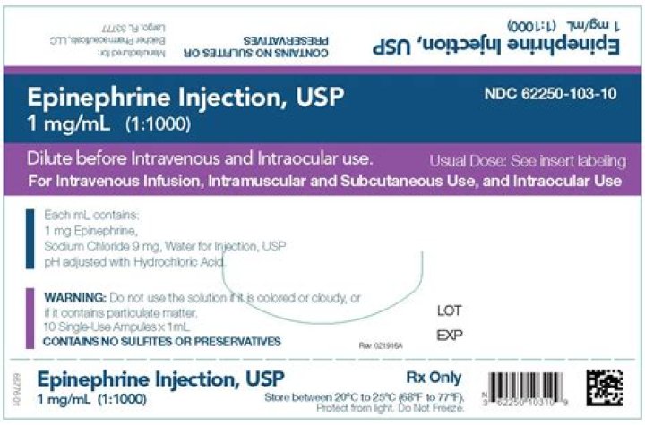 What is epinephrine drip used for
