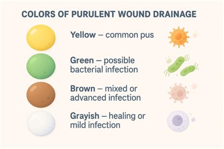 What is in purulent drainage