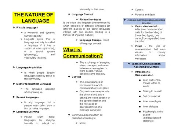 What is language what are the nature of language