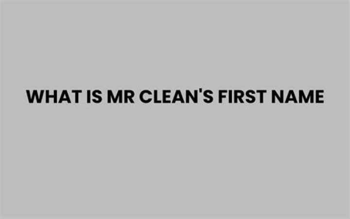What is Mr Cleans name