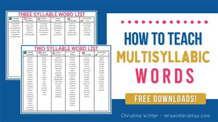 What is multisyllabic word
