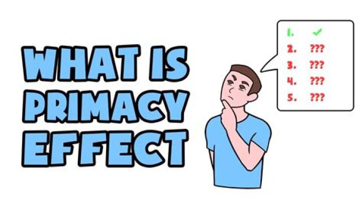 What is primacy effect psychology definition