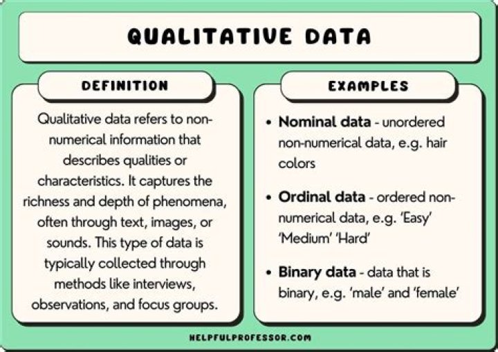 What is qualitative data and examples