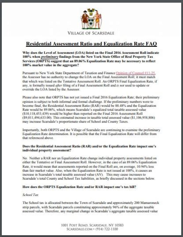 What is residential assessment ratio