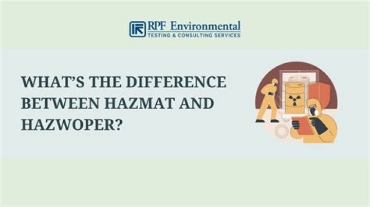 What is the difference between hazmat and hazwoper