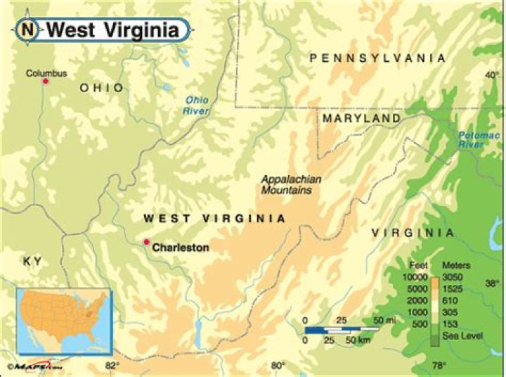 What is the lowest point in West Virginia