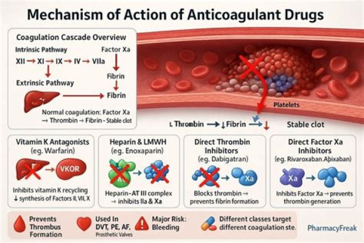 What is the mechanism of action of anticoagulant medications quizlet