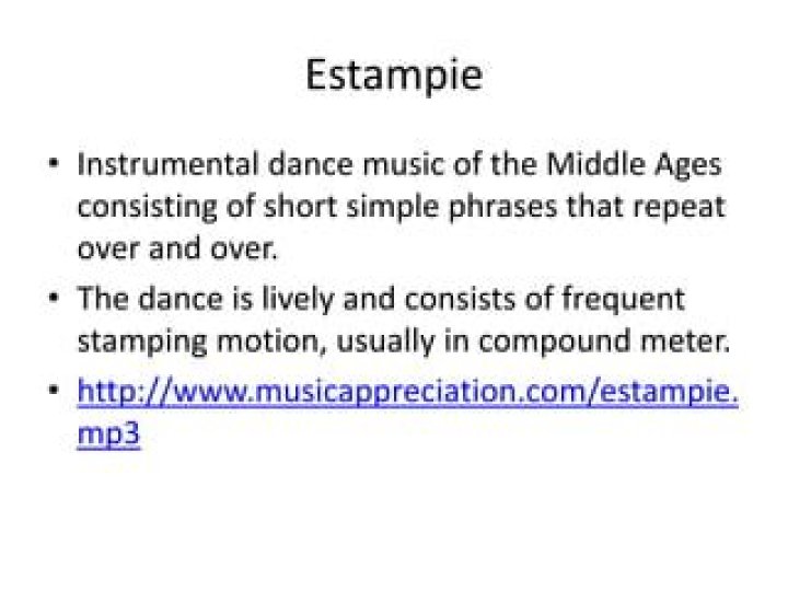 What is the meter of Estampie