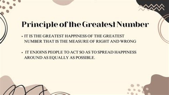 What is the principle of the greatest number