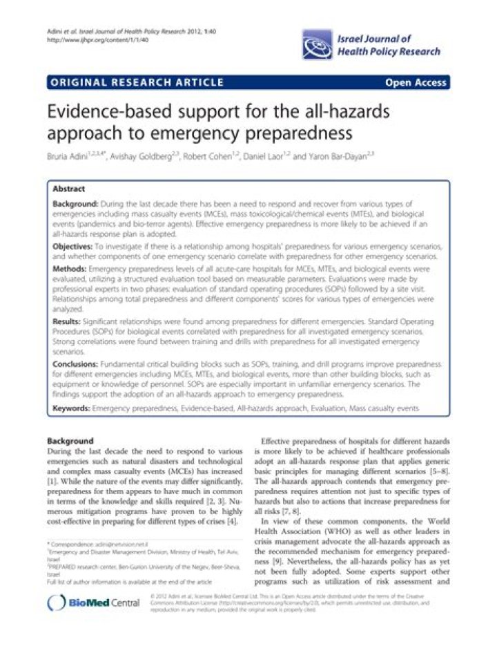 What is the purpose of the all hazards approach developed by the Department of Homeland Security