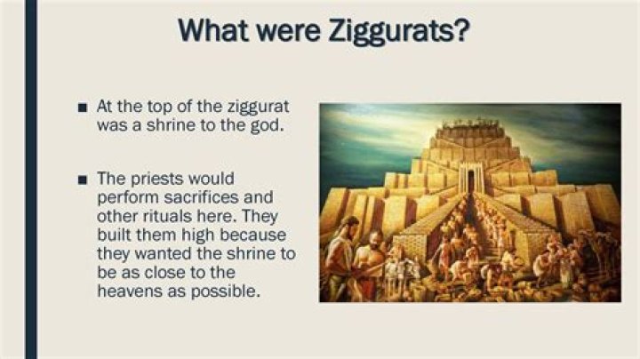 What is the purpose of ziggurats