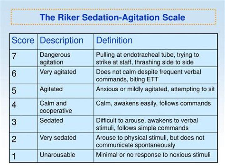 What is the Riker sedation agitation scale