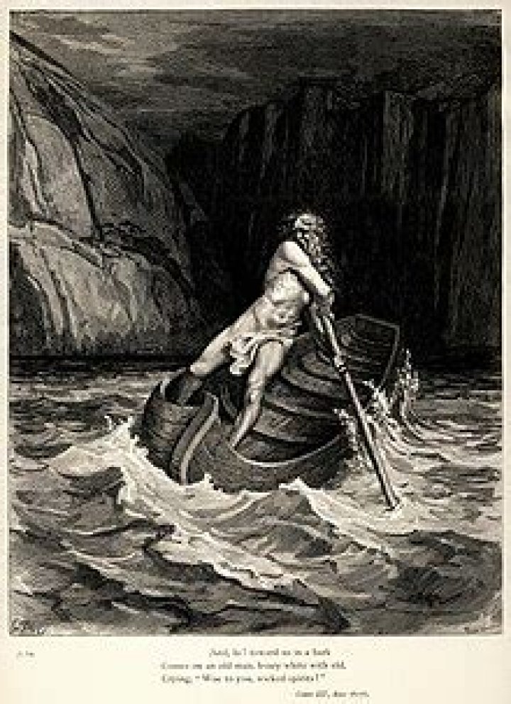 What is the role of Charon in the poem Inferno