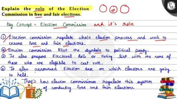 What is the role of election commission in free and fair elections