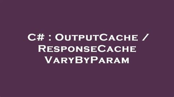 What is VaryByParam OutputCache