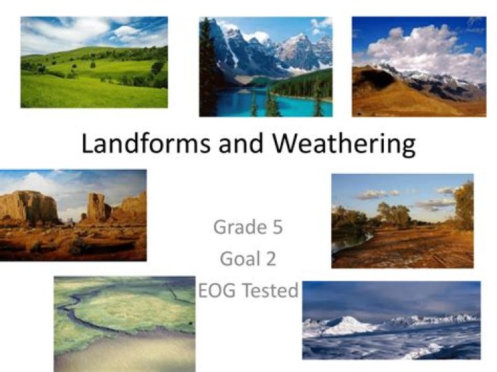 What landforms are created by weathering and erosion