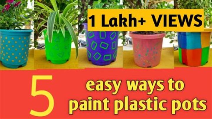 What paint can I use on plastic plant pots