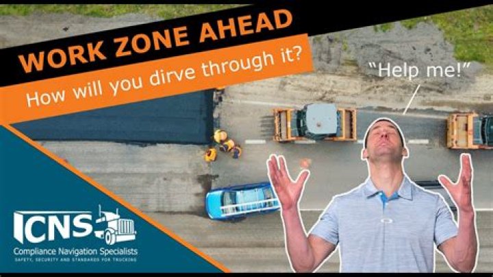 What should you not do when driving in a construction work zone