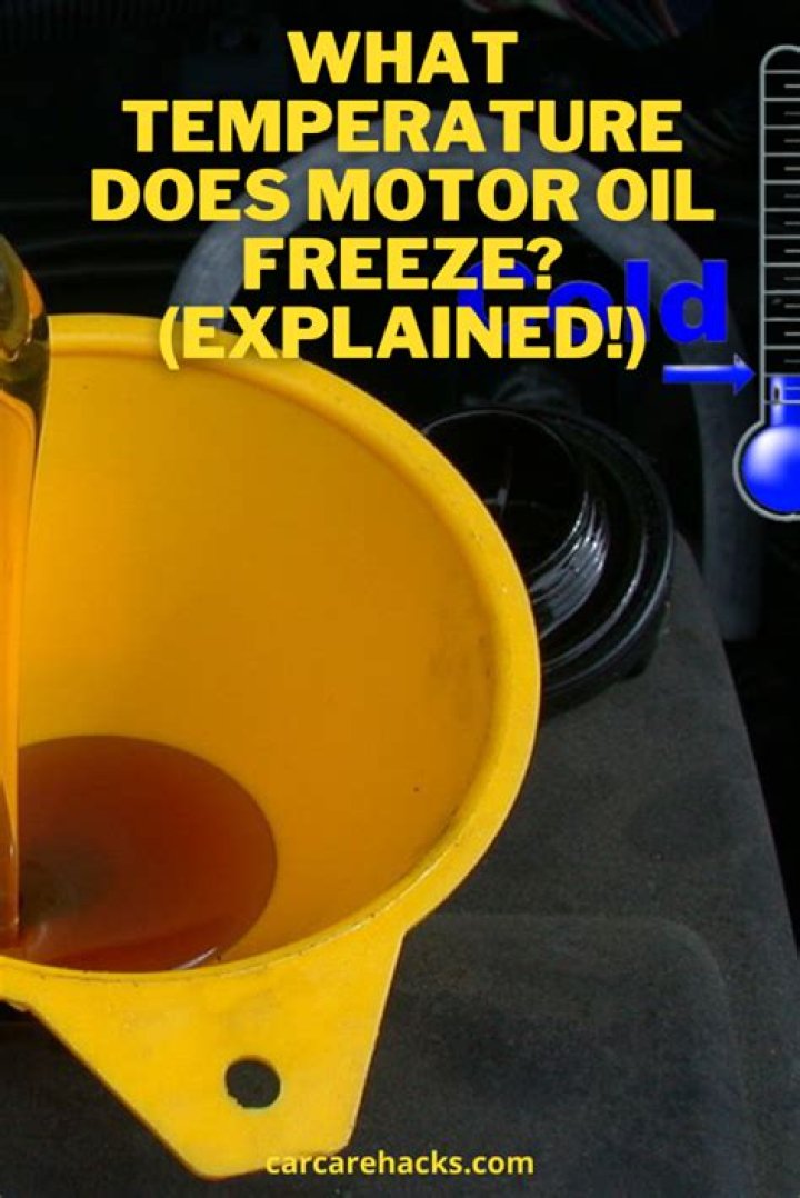 What temperature does mineral oil freeze at