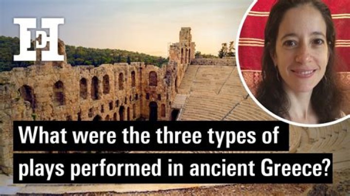 What three types of plays were performed at the ancient Greek Theatre festivals