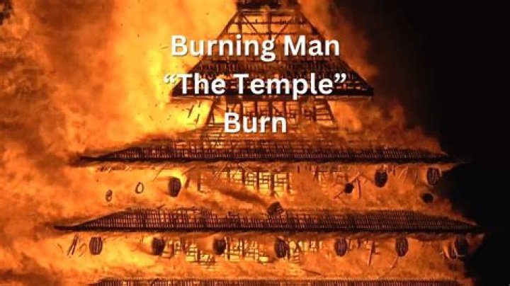 What time does the temple burn at Burning Man