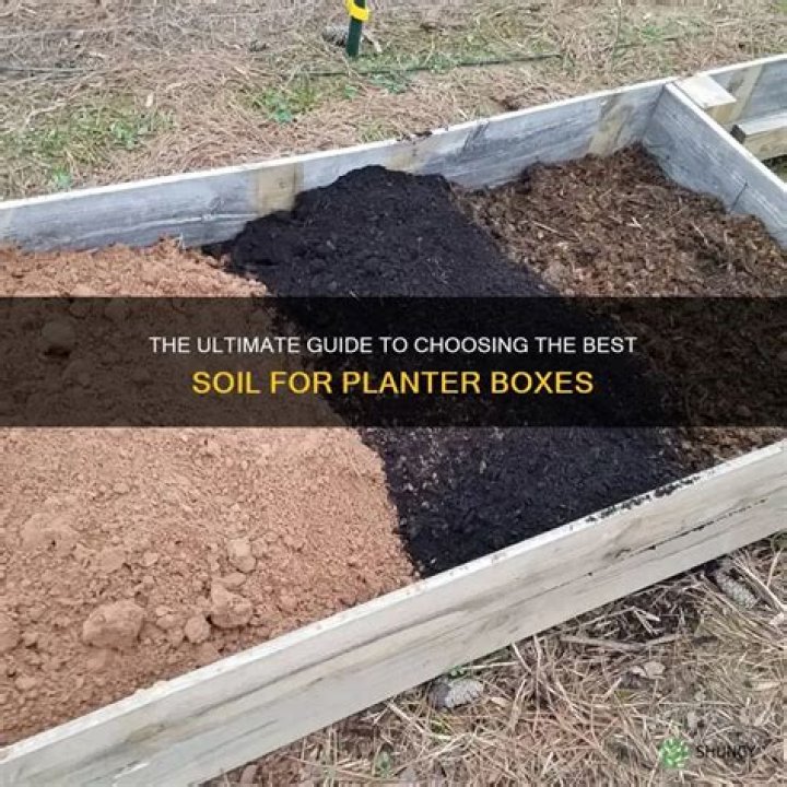 What type of soil is best for planter boxes