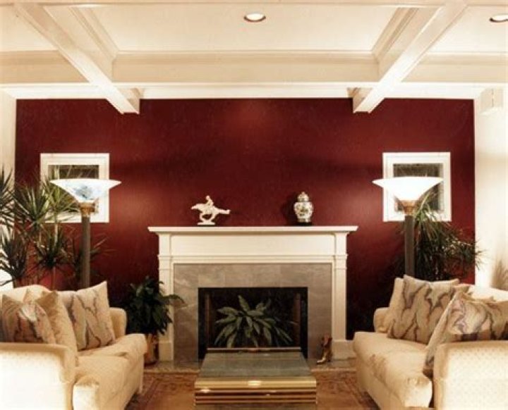 What wall color goes with burgundy curtains