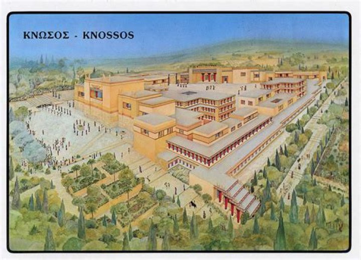 What was found in the palace of Knossos