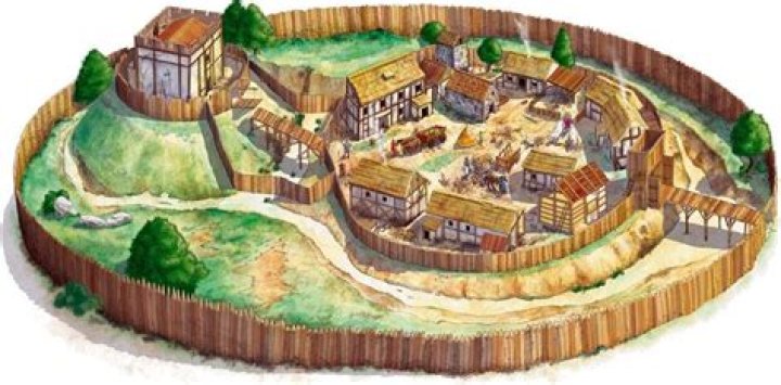 What was in an Anglo Saxon village