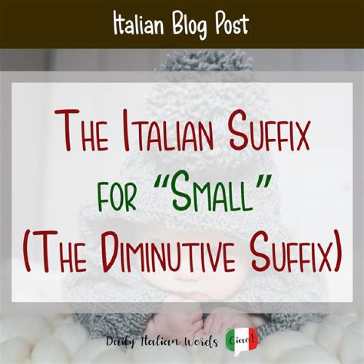Whats a diminutive suffix