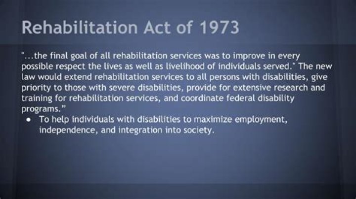 When was the Rehabilitation Act of 1973 amended