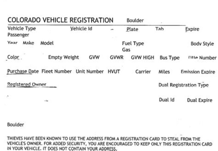 Where do I find ownership tax on Colorado registration