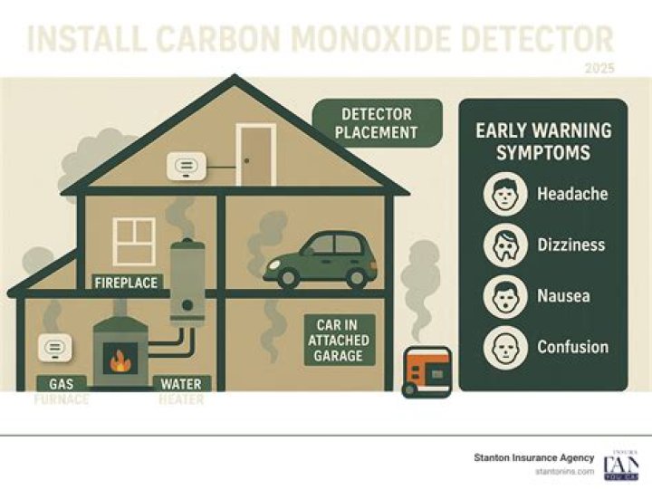 Where do you put a smoke and carbon monoxide detector