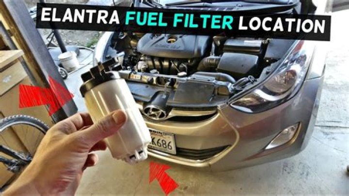 Where is the fuel filter on a 2003 Hyundai Accent