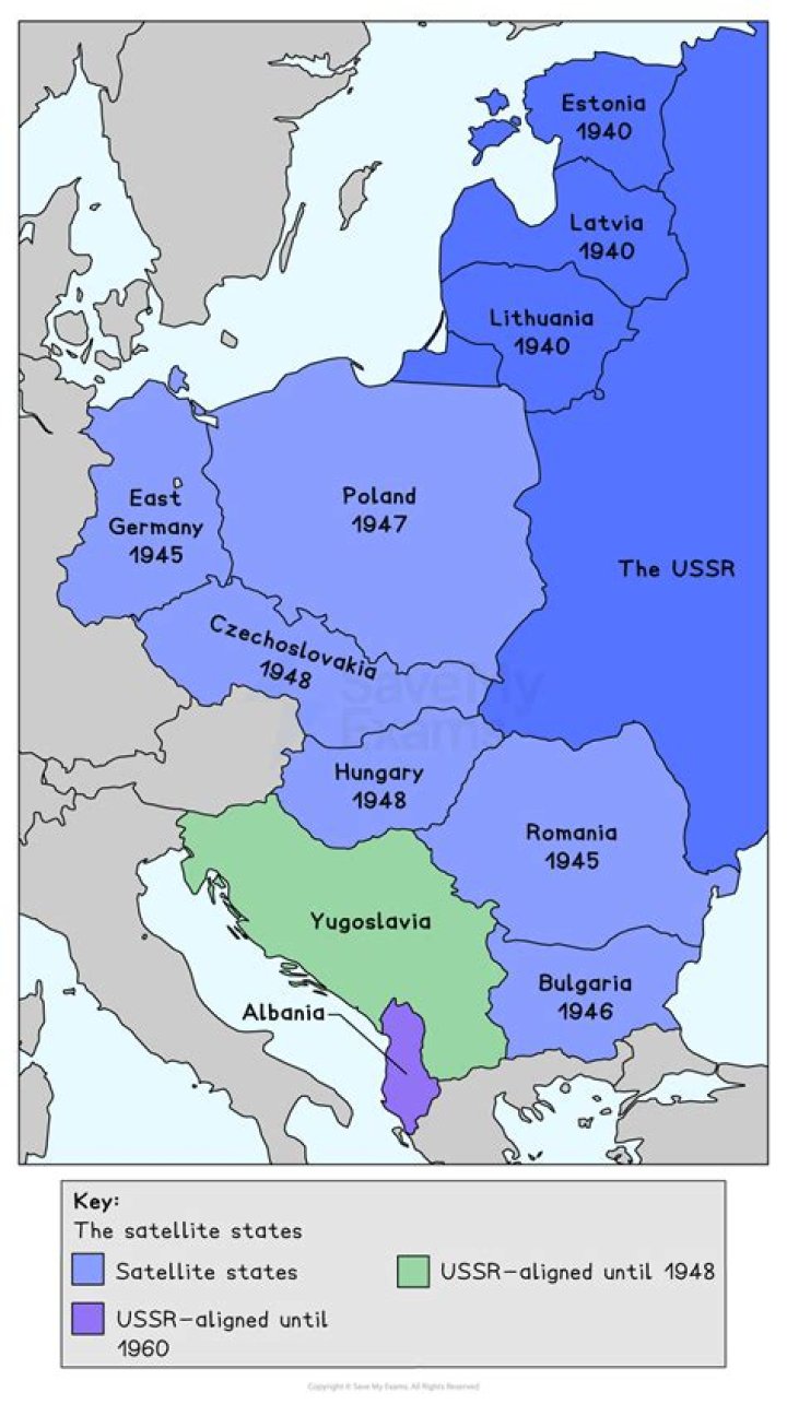 Where were the Soviet satellite states located