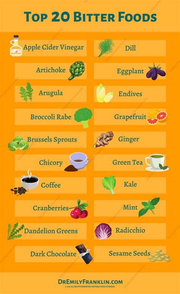 Which food is bitter in taste