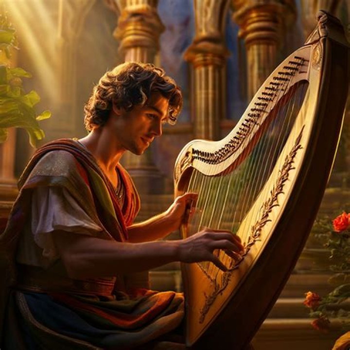 Which Greek god played the harp