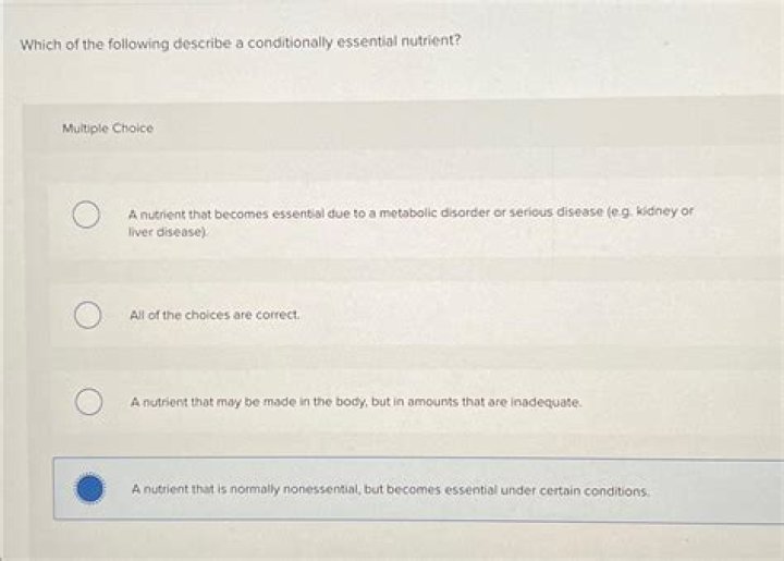 Which of the following describes essential nutrients