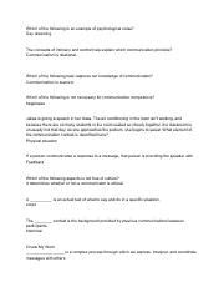 Which of the following is an example of psychological noise