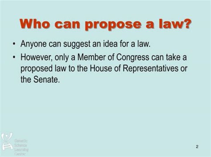 Who can formally propose a law