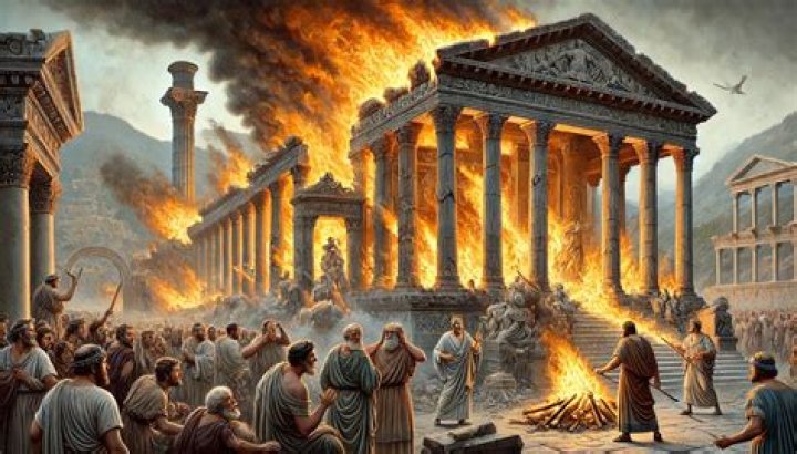 Who destroyed Temple of Artemis