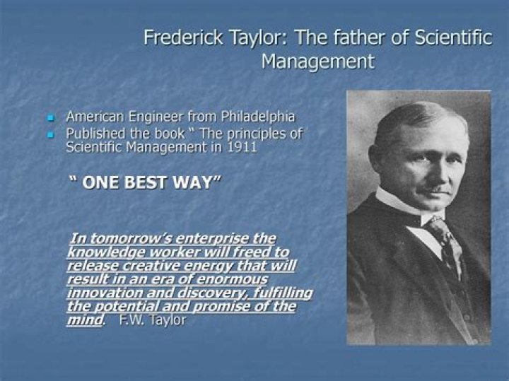 Who is the father of scientific management and why