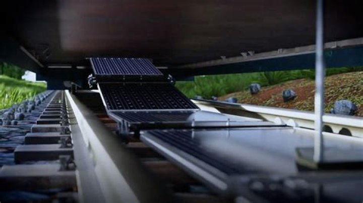 Why are there solar panels on train cars