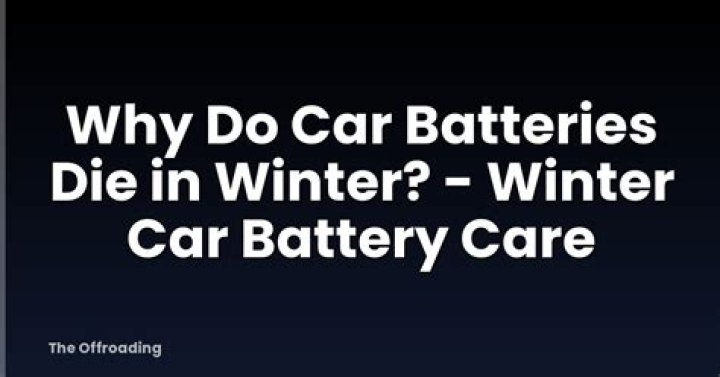 Why do car batteries die in winter